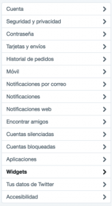 botones twitter crear widget
