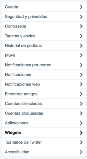 botones twitter crear widget