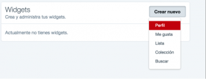 botones twitter widget perfil
