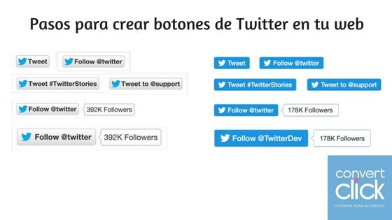 pasos botones twitter web