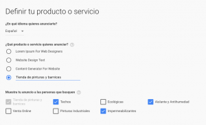 adwords express producto